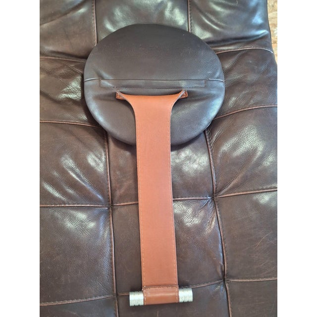 Contempo Leather Chaise Lounge by Artful Casa\.ontemporanea, Italy, 1970s For Sale - Image 11 of 12