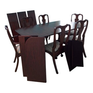 Henkel Harris Mahogany Dining Table & Chairs For Sale