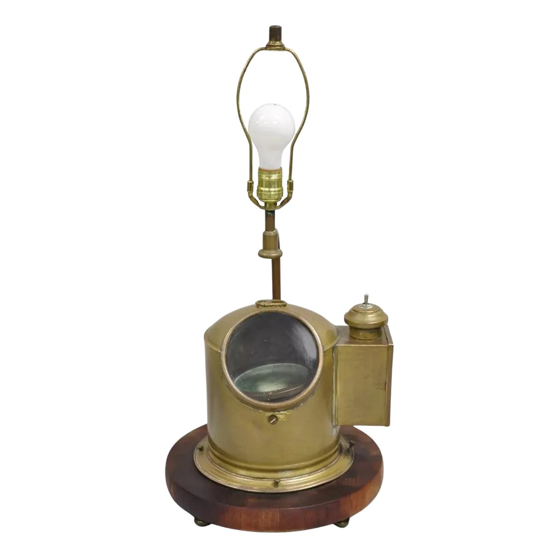 Antique English Victorian Nautical Brass Ship Binnacle Compass Table ...