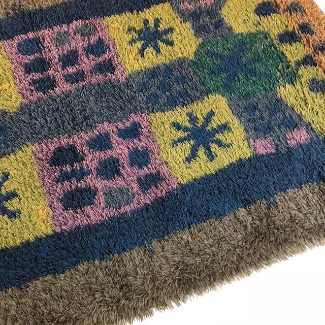 Extra Large Scandinavian Rya Rug by Arne Lindaas for Sellgren As For Sale - Image 12 of 18