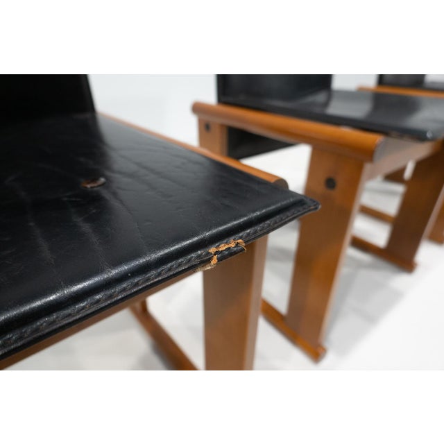 Wood Chairs attributed to Afra & Tobia Scarpa, Italy, 1960s, Set of 4 For Sale - Image 7 of 17