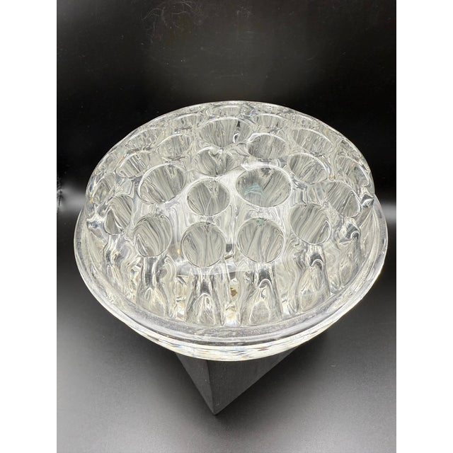 Transparent 37 Hole Antique Glass Flower Frog For Sale - Image 8 of 12