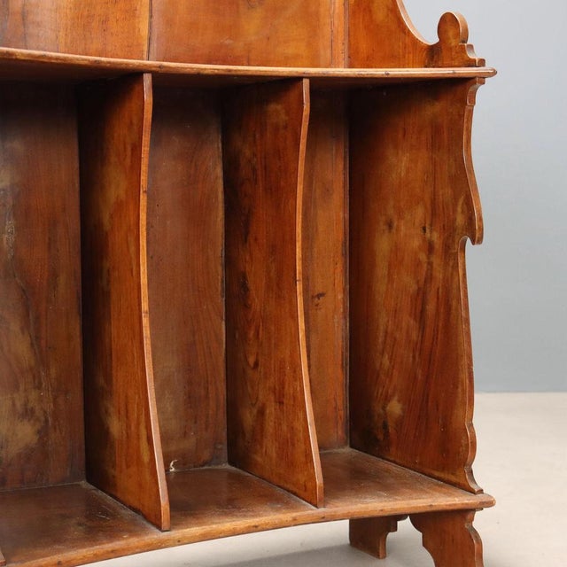 Small Portable Walnut Bookcase For Sale - Image 4 of 9