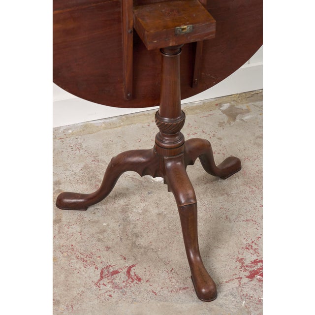 Brown 18th Century George III Mahogany Pedestal Breakfast/Lamp Table For Sale - Image 8 of 8