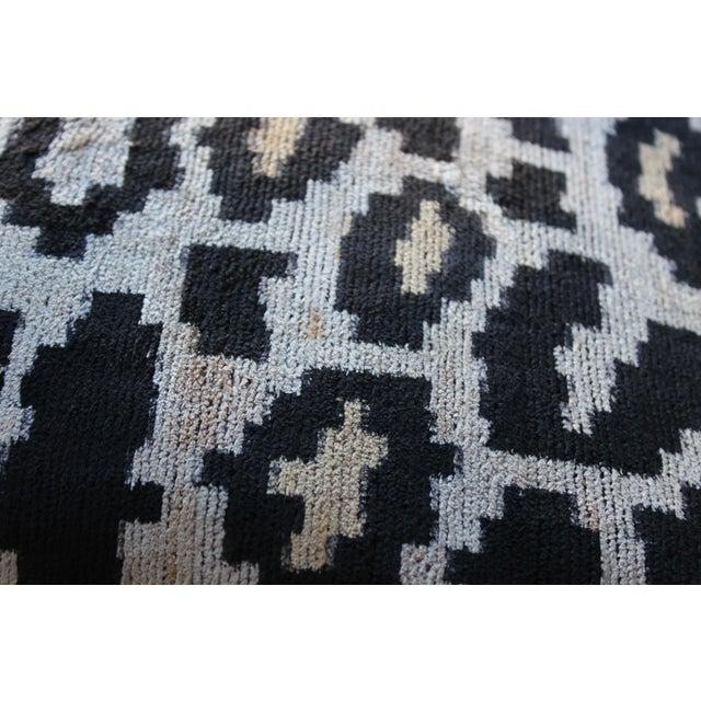 Contemporary Silk Velvet Ikat Pillow Cover Bohemian Pillow For Sale In Washington DC - Image 6 of 9