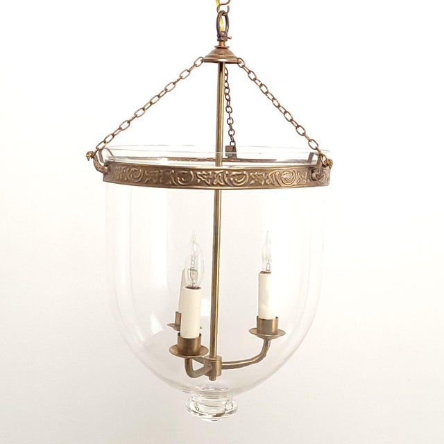 A large vintage bell jar lantern, circa 1980.
