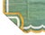 Handmade Cotton Area Scalloped Dhurrie, Moss Green, Cream and Mustard Border Rug-9'x12' For Sale - Image 11 of 13