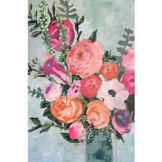 “Try Something New” Original Expressionist Botanical Still Life Painting by Linda McDonough For Sale