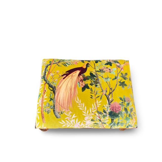 1950s 1950s Hollywood Regency Italian Gold Gilded Twisted Rope and Tassel Bench or Ottoman For Sale - Image 5 of 6