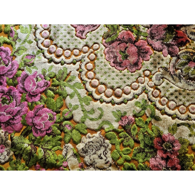 Vintage Italian Velvet Bedspread, 1950s For Sale - Image 10 of 13