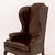 Late 20th Century American Studded Upholstered Wingback Armchair For Sale - Image 5 of 10