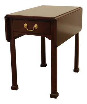 Custom Chippendale Style Drop Leaf Pembroke Table