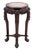 Chinese Carved Hardwood and Marble Pedestal Table, late 19th century, the lobed inset top above a pierced elaborately...