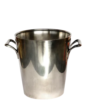 Art Deco Ice Bucket in Silver Metal by Arthur Krupp, 1930