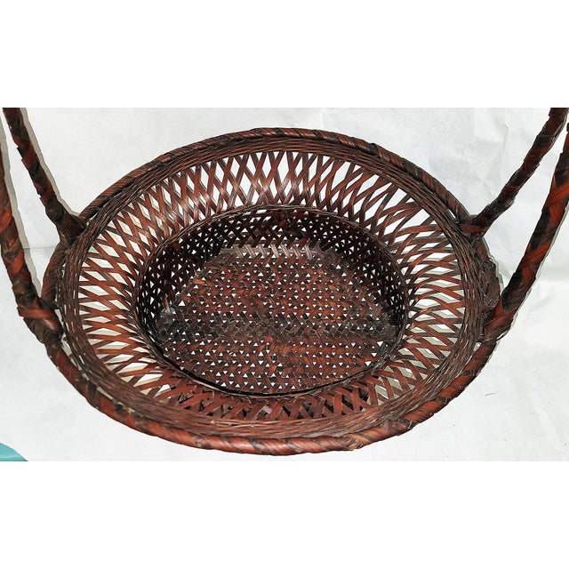 1950s 1950s Japanese Ikebana Basket For Sale - Image 5 of 7