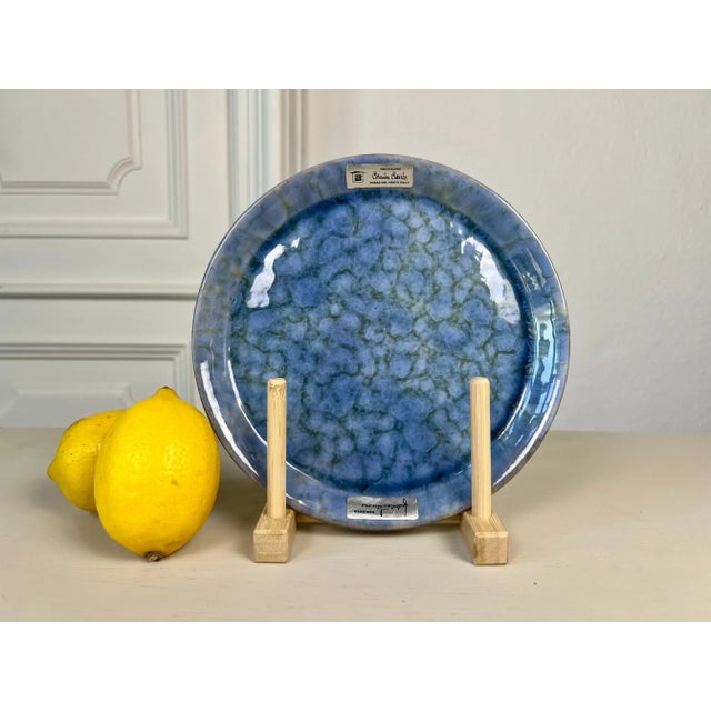 A striking vintage Italian studio pottery plate designed by Fabrizio Simone and produced by Ceramica Cierre in Torre del...