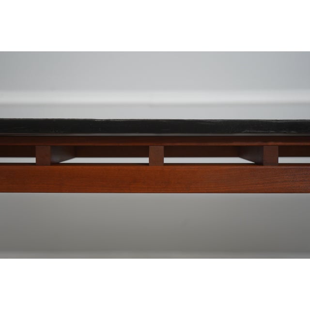 Modern Design Cherry Slate Top Dining Table For Sale - Image 9 of 13