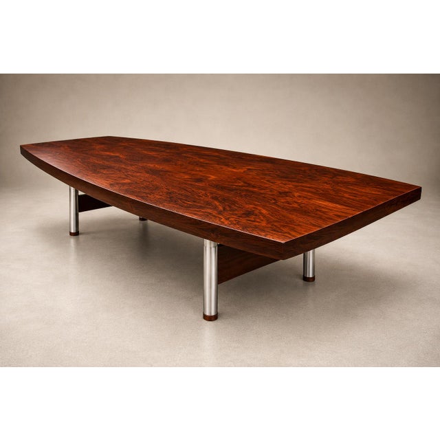 Brazilian Modern "Beg" Dining Table in Brazilian Rosewood and Chrome by Sergio Rodrigues, Brazil, 1960s For Sale - Image 18 of 18