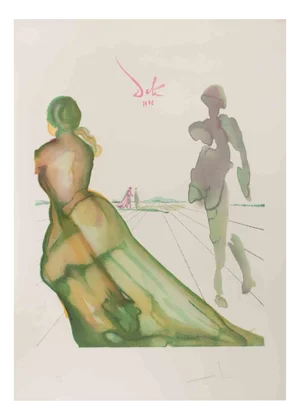 Dali, La Desse de Cythère, 1978, Woodcut