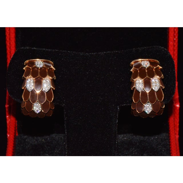Pair of Vintage Roberto Coin Animalier 0.32ct Natural Diamond Feather Earrings in Solid 18k Rose & White Gold For Sale - Image 13 of 15