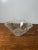 Vintage Clear Pressed Glass Serving Bowl Handles Etched Floral Console Dish For Sale - Image 4 of 11