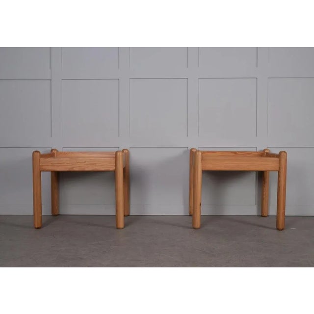 Wood Bedside Tables, Denmark, 1970s, Set of 2 For Sale - Image 7 of 9