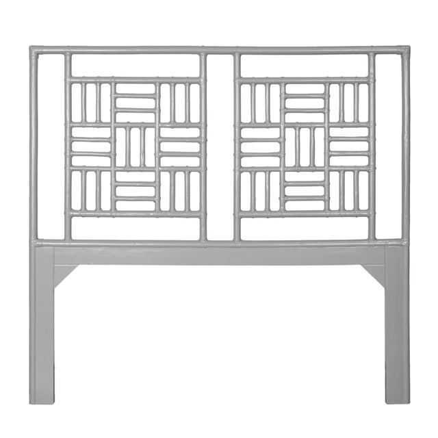 Not Yet Made - Made To Order Finn Standard Bed Queen - Light Gray For Sale - Image 5 of 12