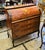 French French-Style Roll-Top Secretary Desk – Marquetry Wood, Multiple Compartments & Decorative Inlay For Sale - Image 3 of 4