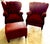 1980s 1980s French Napoleon III Wingback Armchairs and Ottoman For Sale - Image 5 of 12