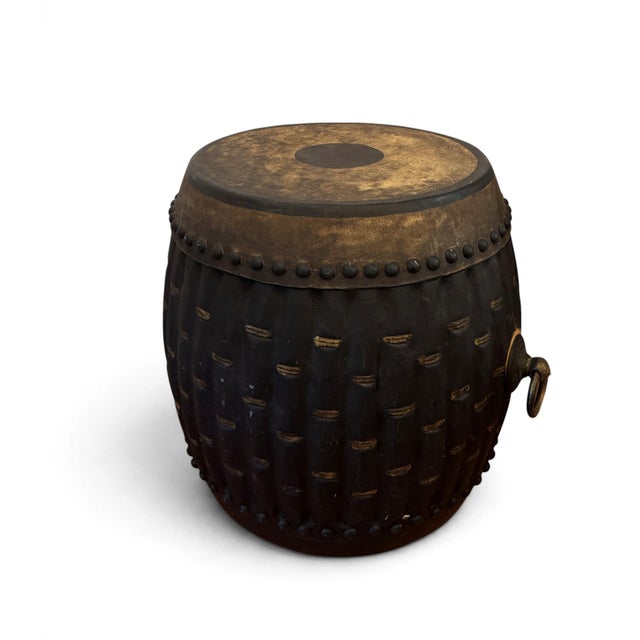 Japanese Ceremonial Drum / Side Table For Sale - Image 4 of 8