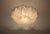 Ceiling light in white linen canvas and aluminum. Celestia model. Stamped Flos. Wear due to time and age. This piece has...