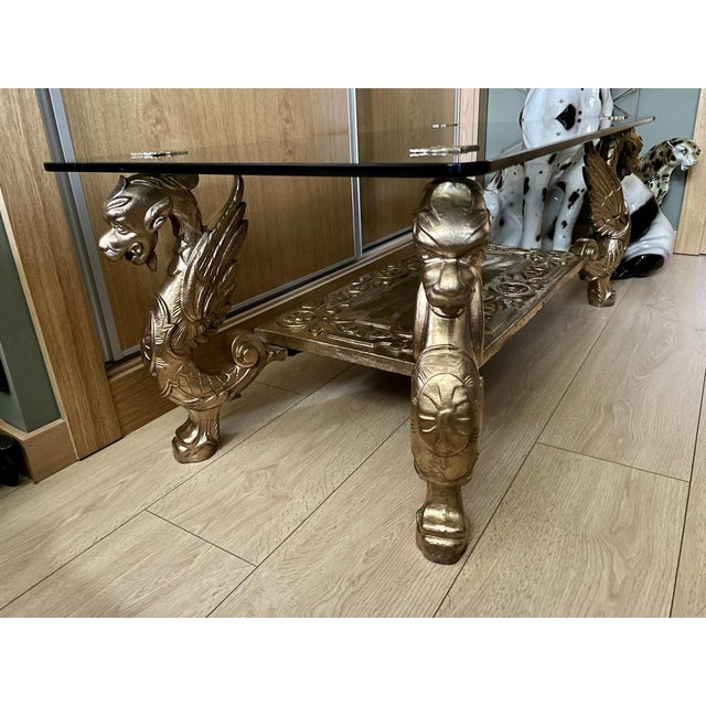 1960s Gilded Flying Dragon Table, 1960s For Sale - Image 5 of 18