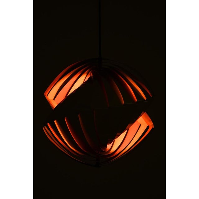 Metal Konkylie Ceiling Lamp attributed to Louis Weisdorf, 1950s For Sale - Image 7 of 9