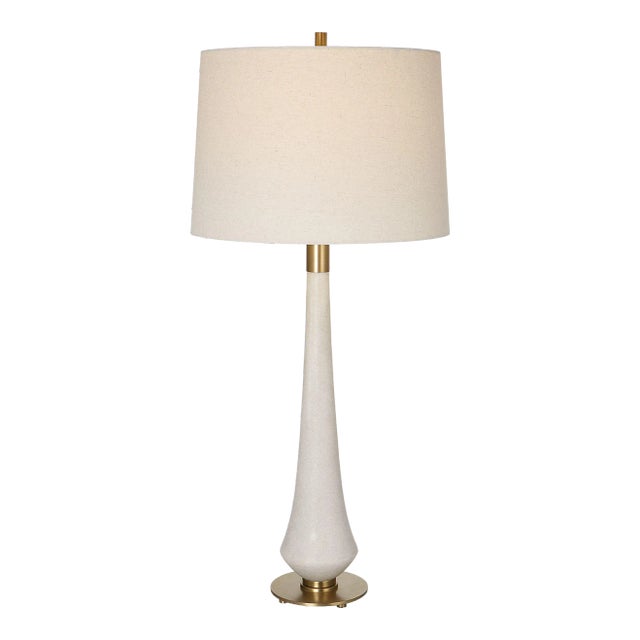 Marille Ivory Stone Table Lamp For Sale