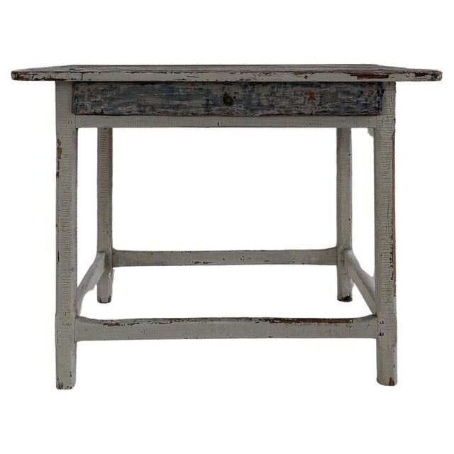 Antique Swedish Primitive Folk Art Table, 19th Century For Sale - Image 15 of 15