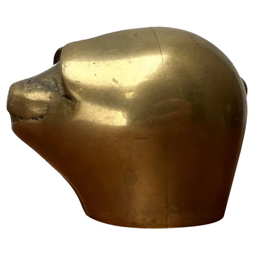 Vintage Brass Pig Figurine from Gallo, 1970s For Sale