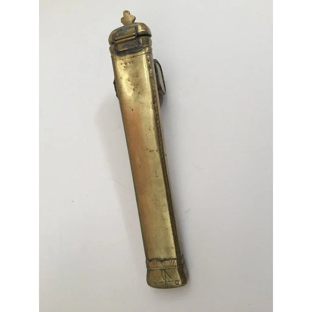 19th Century Middle Eastern Moorish Brass Inkwell For Sale - Image 10 of 12
