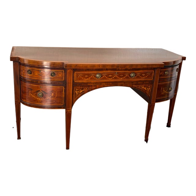 Wood Circa 1790 Finely Figured Georgian Mahogany Sideboard/Server With Stunning Inlay For Sale - Image 7 of 15