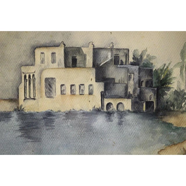 Traditional Late 20th Century Al Capone's Star Island Estate Painting, Framed For Sale - Image 3 of 5