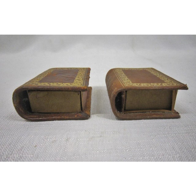 English Leather Matchstick Holders, Pair For Sale - Image 3 of 7