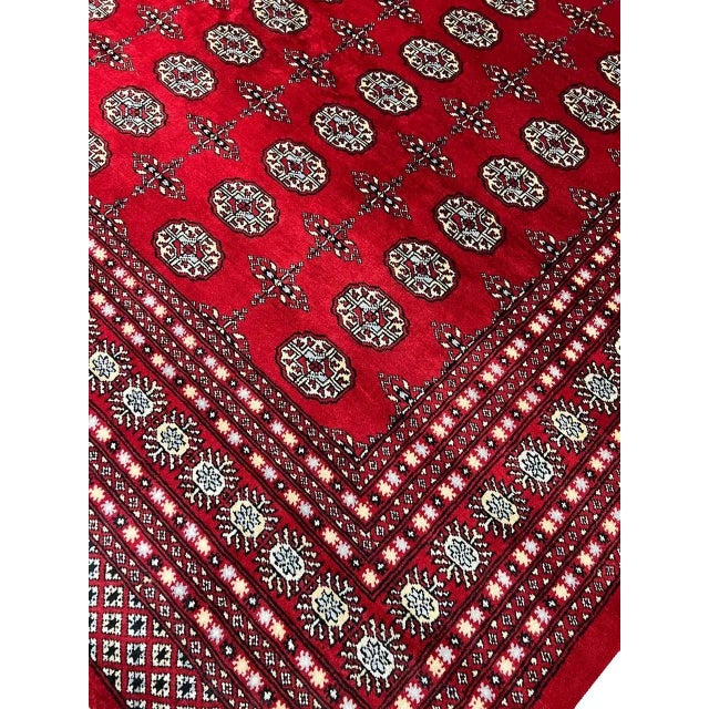 Textile Fine Hand Knotted Bokhara Rug For Sale - Image 7 of 12