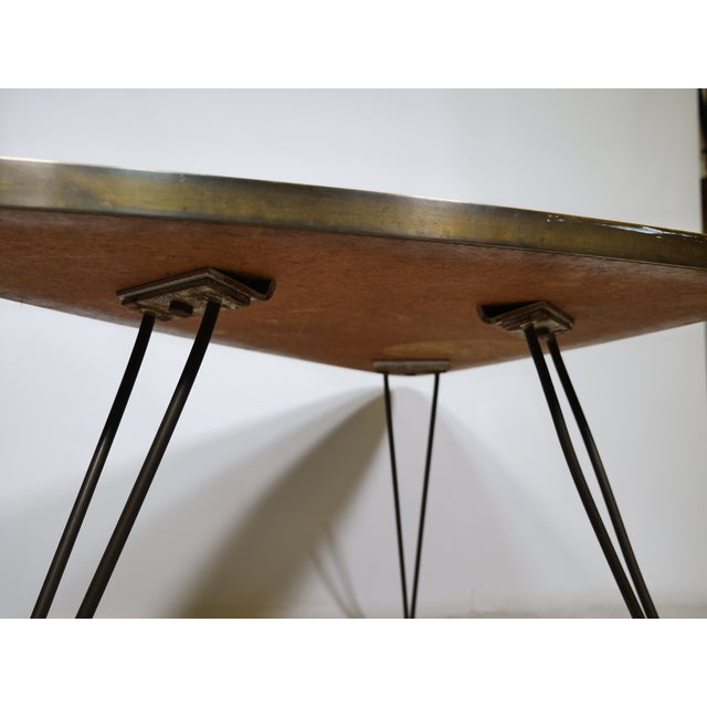 Gold Mid-Century Freeform Kidney-Shaped Mosaic Table with Hairpin Legs by Berthold Müller Oerlinghausen, 1950s For Sale - Image 8 of 18