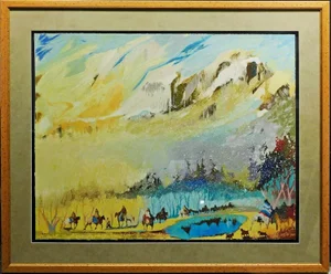 Earl Biss"Spring of the Rainbow Warriors"serigraph Custom Framed Hand Signed