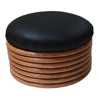 1970s Vintage Stacked Bent Wood Ottoman For Sale