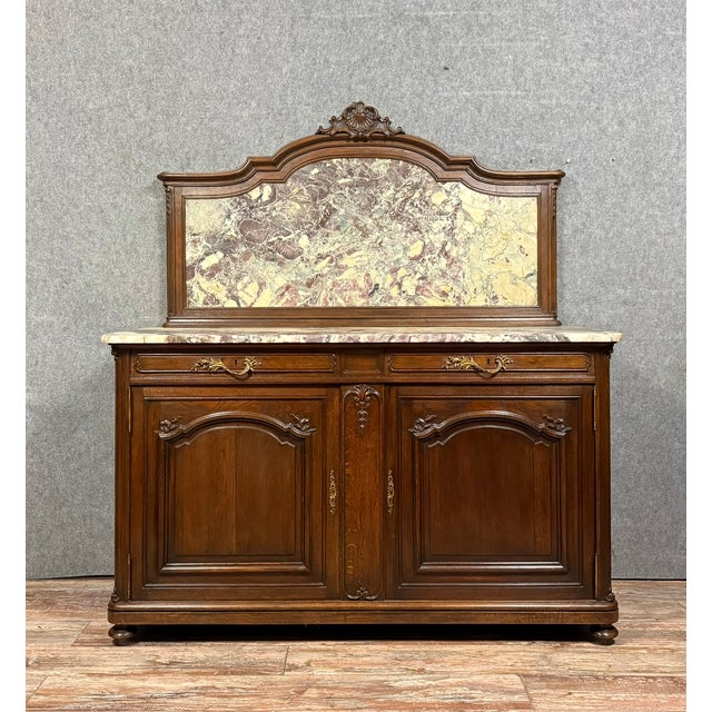 Napoleon III Oak Sideboard, 1850s For Sale - Image 9 of 9