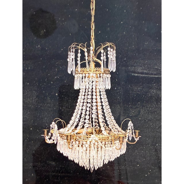 Vintage Swedish Empire Style Chandelier, 1950s, in Good conditions. Designed 1950 to 1959 European Plug (up to 250V).The...