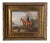 "Sir Montague Welby on a Chestnut Hunter With Terrier" Contemporary Reproduction Print on Canvas After John Ferneley Snr, Antiqued Gold Frame For Sale