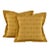 Designer Maxwell Fabrics Gold & Green Embroidered Fern Diamond Diagonal Pillow Covers- a Pair For Sale In Jacksonville, FL - Image 6 of 6
