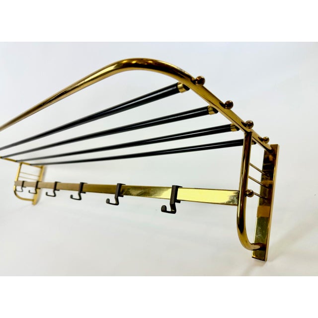 Mid-Century Modern Brass Coat and Hat Rack, 1960s For Sale - Image 12 of 18