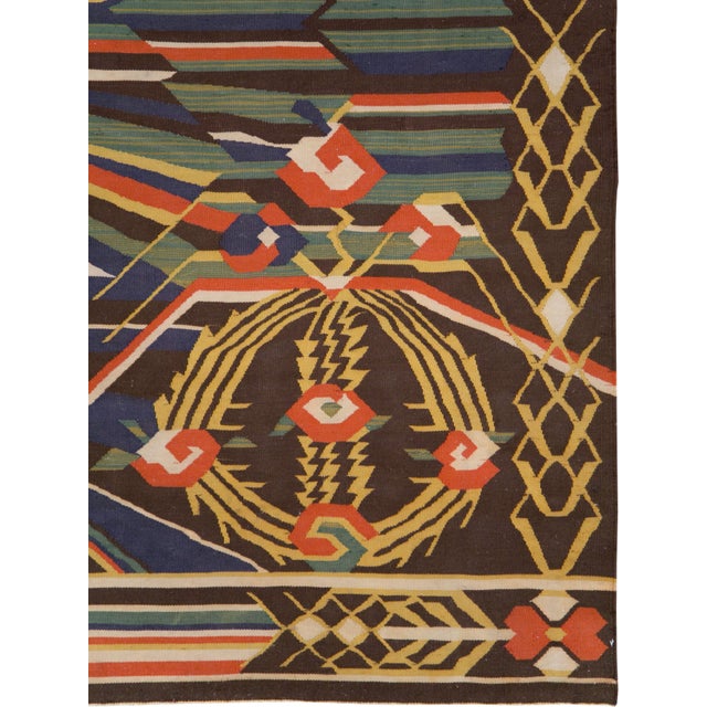 Galerie Shabab Collection Antique Romanian Flat-Weave Rug For Sale - Image 4 of 13
